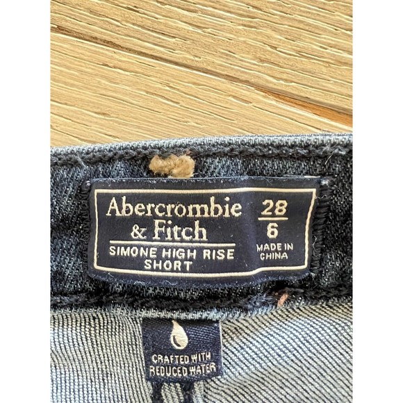 Abercrombie & Fitch Simone High Rise Jean Shorts Women's Size 28/6 - Picture 4 of 4